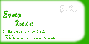 erno knie business card